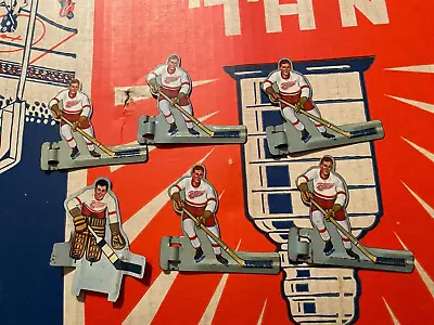 Vintage Detroit Red Wings Nhl Metal Eagle Toys Table Hockey Team Set Half Moon • $59.99