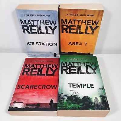 4 X Matthew Reilly Books Scarecrow 1-3 - Ice Station Area 7 Scarecrow Temple • $44.95
