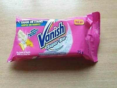 1 X Vanish Super Soap Bars Multi Fabric Stain Remover 75g JUST £2.84 FREE POST • £2.84