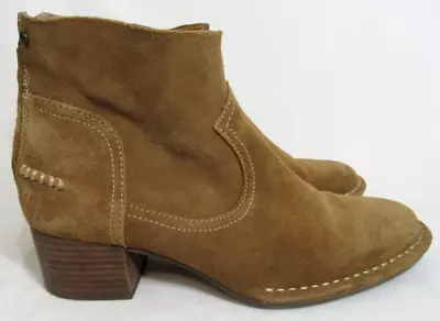 UGG Brown Suede Leather Bandera Back Zip Ankle Boots Size 7.5 EUC • $31.47