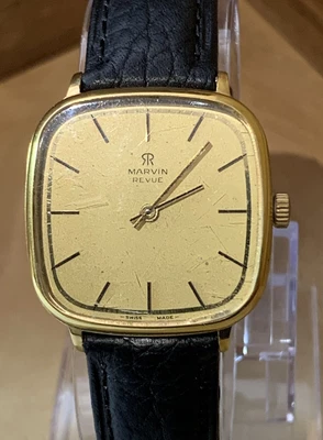 £65 • Buy Gents Marvin Revue Manual Wristwatch In Full Working Order.