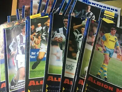 £3 • Buy West Bromwich Albion Brom WBA Home Programmes 1996/97 Division One League & Cup