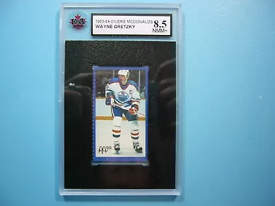 1983/84 Oilers Mcdonalds Nhl Hockey Sticker Card Wayne Gretzky Ksa 8.5 Nm/mint+ • $189.99