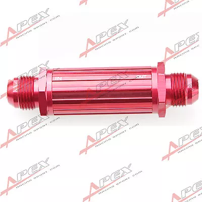 AN-6 AN6 6AN Red Anodised Billet Magnetic Fuel Filter 30 Micron • $9.99