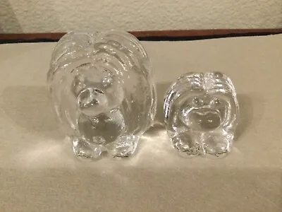 Vintage Pair Of Glasbruk Swedish Crystal Trolls By Bergdala • $35