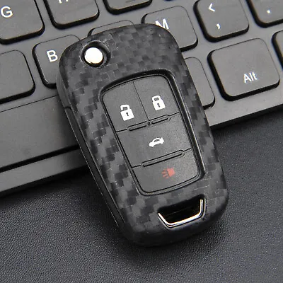 $18.88 • Buy Silicone Carbon Style Car Flip Key Cases Cover For Chevrolet Holden Cruze Malibu