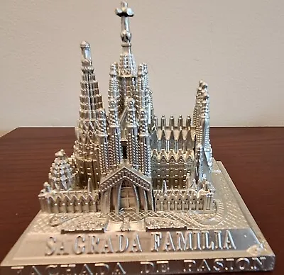 Ultra Rare HEAVY Metal Detail Replica Of Sagrada Familia Souvenir Building NICE! • $99