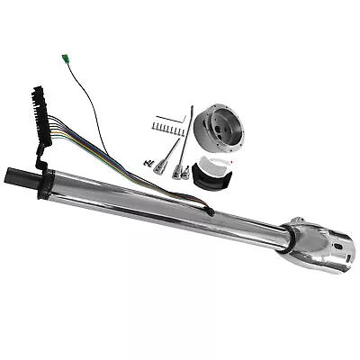 30 In Steering Column No Key & Shift Indicator W/ Wheel Adapter Chrome Automatic • $150.26