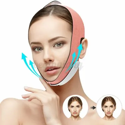 $5.15 • Buy Reusable V Line Face Slimming Double Chin Reducer Mask Lifting Belt Anti-Wrinkle
