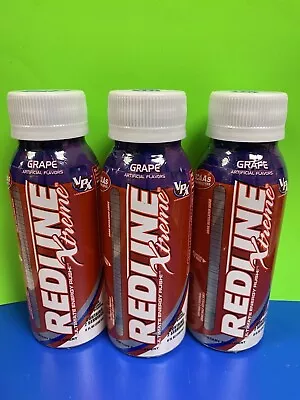 VPX Redline Xtreme Energy Shot 8 Oz  Ea ( GRAPE ) Lot Of 3 Bottles • $37.99