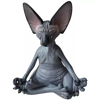 Sphynx  MeditateThinking  StatueMeditating Thinking Sphynx Hairless 3725 • $8.79