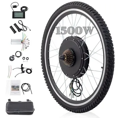 26  Rear Wheel E-Bike Conversion Kit Ebike Hub Motor 7-Speed Full Throttle 15OOW • £175.99