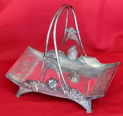 Meriden Figural Birds Silverplate Fruit Or Brides Or Bread Basket Aesthetic Era • $79.95