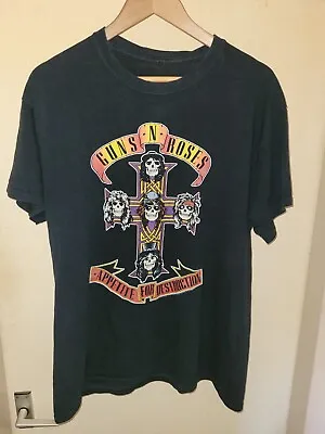 Guns N Roses T Shirt P2P 23  Appetite For Destruction 2016 Rock Glam Axl Slash • £14.99