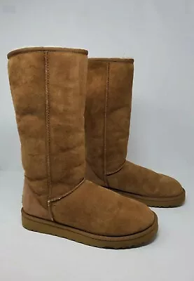 Ugg Classic Tall II Chestnut Womens 10 Sherling Leather Boots • $49.50