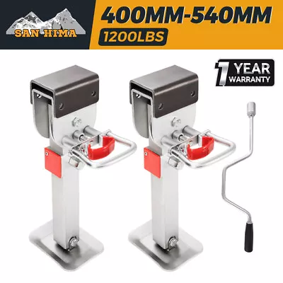 2X 400MM Corner Legs Drop Down W/Handle Steel Base 1200LBS Caravan Stabilizer • $135.95