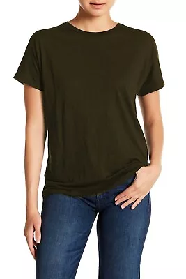 NWT Vince Coccon Wide Cuff T-shirt Top Crew Neck Tee Green Spruce S Small • $35