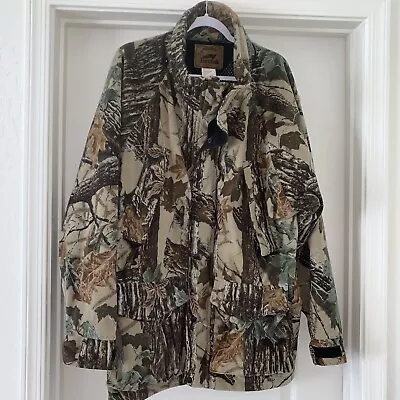 VTG DUXBAK Men Realtree Camo Hunting Field Jacket Zip XL Reg Made In USA • $40
