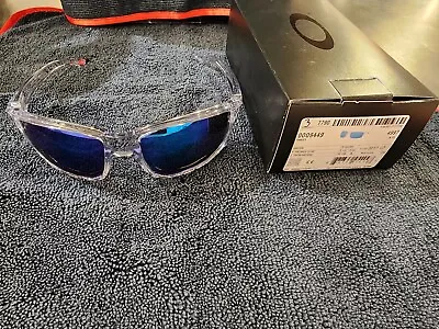 Oakley Sunglasses Gibston - Polished Clear/Prizm Sapphire Lenses (OO9449-0460) • $100