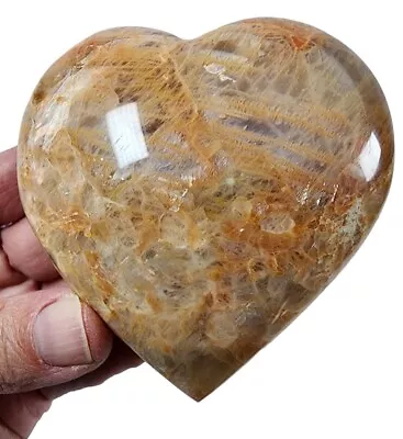 Moonstone Crystal Polished Heart  Premium Grade   Madagascar 172 Grams • $12.99