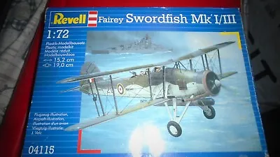 REVELL- Fairey Swordfish Mk I/111 Torpedo Plane-PART KIT FOR SPARES? • £7