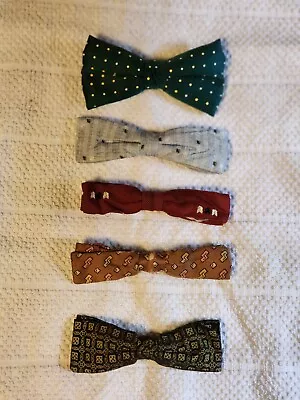 Lot Of 5 Vintage Retro Clip On Bowties • $10