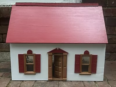 Wooden Dollhouse Hand Made/Vintage With STORMBECK Furniture 20”x24”x11” • $195