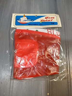 NEW Vintage 1960's Inflatable Blow Up Toy Boat  BLUE YACHT   16  Made In Tawain • $13.50