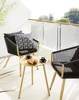 Joanna Hope Naya 2 Seater Metal Bistro Garden Furniture Outdoor Set RRP £379 • £125