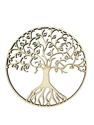 2x Heart Shape Tree Branches 10cm Wood Craft Embelishments Laser Cut Shape MDF  • £3.25