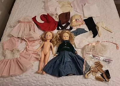 Vintage 80s Effanbee 11  Dolls Assorted Doll Clothes And Shoes • $15
