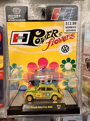 M2 Machines Hobby Exclu HURST 1953 VW Beetle  US HS-32 Flower Power ** CHASE ** • $30