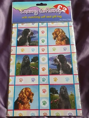 Cocker Spaniel Wrapping Paper Cocker Spaniels Gift Wrap Sheet Dog Gift Paper Pup • £0.99