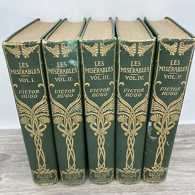 Les Miserables 1887 Antique Victor Hugo 5 Volume Set Little Brown And Company • $89