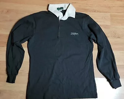 Vintage Zildjian Polo Shirt Rugby Cymbal Men's Medium • $85.63