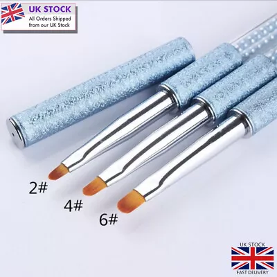 UV LED Builder Hard Poly Gel Polish Nail Extension Brush Painting Art Manicure • £3.75