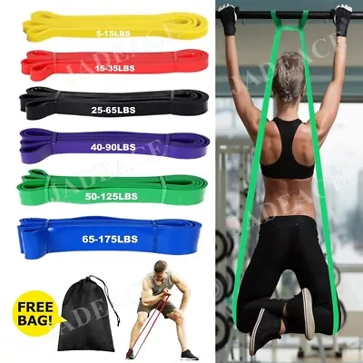 Heavy Duty Resistance Band Loop Power Gym Home Fitness Exercise Yoga Workout • $22.99