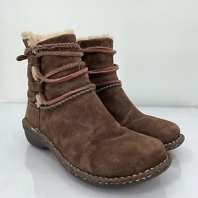 UGG Women's Caspia Apre Ski Boot Size 7 Brown Suede Shearling Sheepskin Sherpa • $79.95