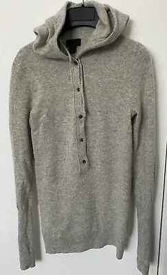 J. Crew Collection Italian Cashmere Hoodie Sweater Gray Small • $45