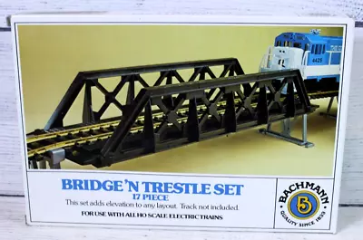 Bachmann 46-1225 HO Scale 17 Piece Bridge 'N Trestle Set • $15.99