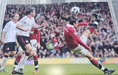 Dimitar Berbatov Man Utd Hand Signed 12 X 8 Photo Manchester United Coa 1 • £21.99