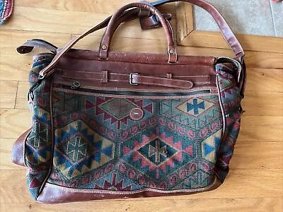 Capezio Kilim Travel Bag Handmade Vintage Carpet Unisex Weekender Large • $65