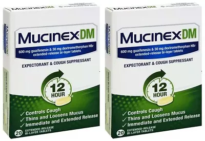 2 Pack- Mucinex DM 12HR Expectorant & Cough Suppressant *EXP 3/25* • $14.99