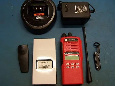 Motorola HT1250 LS+ UHF 403-470MHz AAH25RDH9DP5AN Red Case Mint Tested • $250