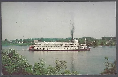 DELTA QUEEN Postcard Paddle Wheel Steamer Mississippi Ohio Tennessee Rivers • $4.19