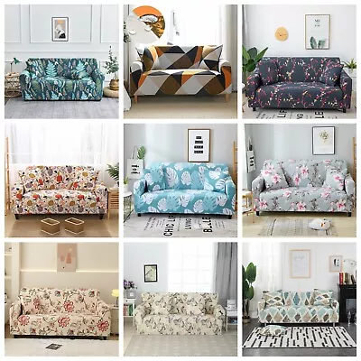 1 2 3 4 Seater Sofa Cover High Stretch Slipcover Lounge Protector Couch Cover AU • $25.80