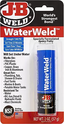 JB Weld Jb8277 Waterweld Under Water Adhesives Off White 2 Oz 1 Pack • £10.21