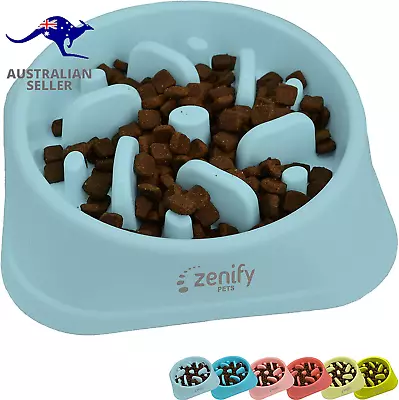 Zenify Dog Bowl Slow Feeder - Large 500Ml Healthy Eating Pet Interactive Feeder • $40.99