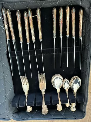 40 Piece Sheffield England Kings Pattern EPNS Flatware Set • $124.99