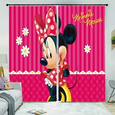 £123.85 • Buy Nice Daisy Mickey Mouse 3D Curtain Blockout Photo Printing Curtains Drape Fabric